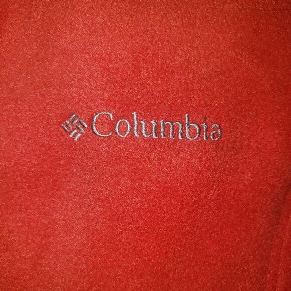 Columbia Red Fleece Hoodie Size M Women’s Lightweight Hiking Jacket - Picture 3 of 4